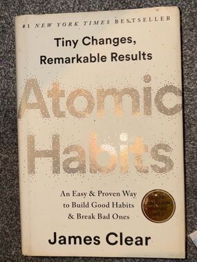 ‘Atomic Habits Hardcover - White with Gold to Accents